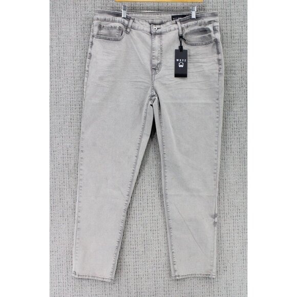 WXYZ Jeans Mens Size 38x32 Light Gray Casual Stretch Nomad Slim Fit NWT - Picture 1 of 12